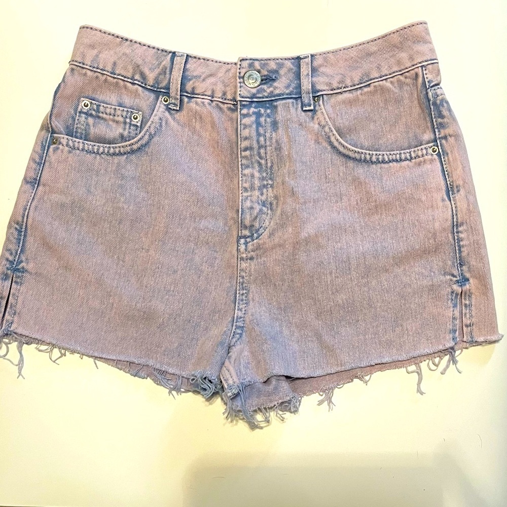 Topshop Lavender denim mom short